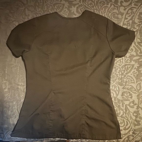 Grey's Anatomy Active Black & White Women’s Scrub Top Size Medium - Picture 3 of 5